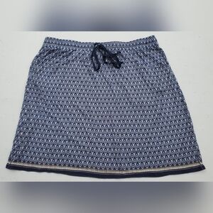 Max Studio Blue and White Patterned Mini Skirt Sz XL